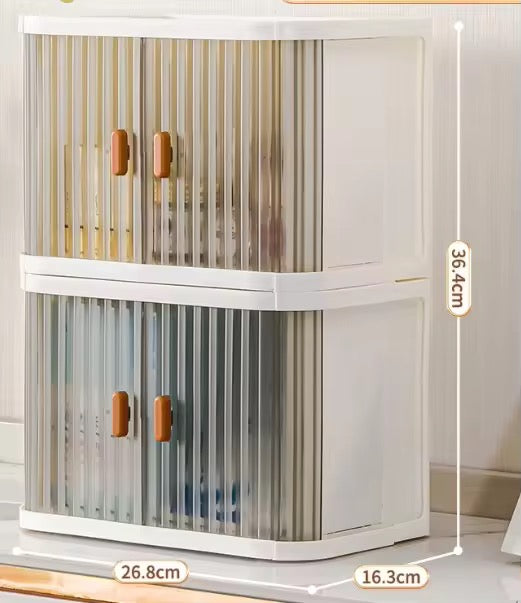 Stackable Cabinet with Clear Doors