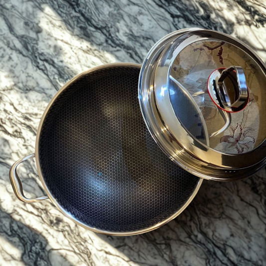 Stainless Steel Wok (2 Handles)